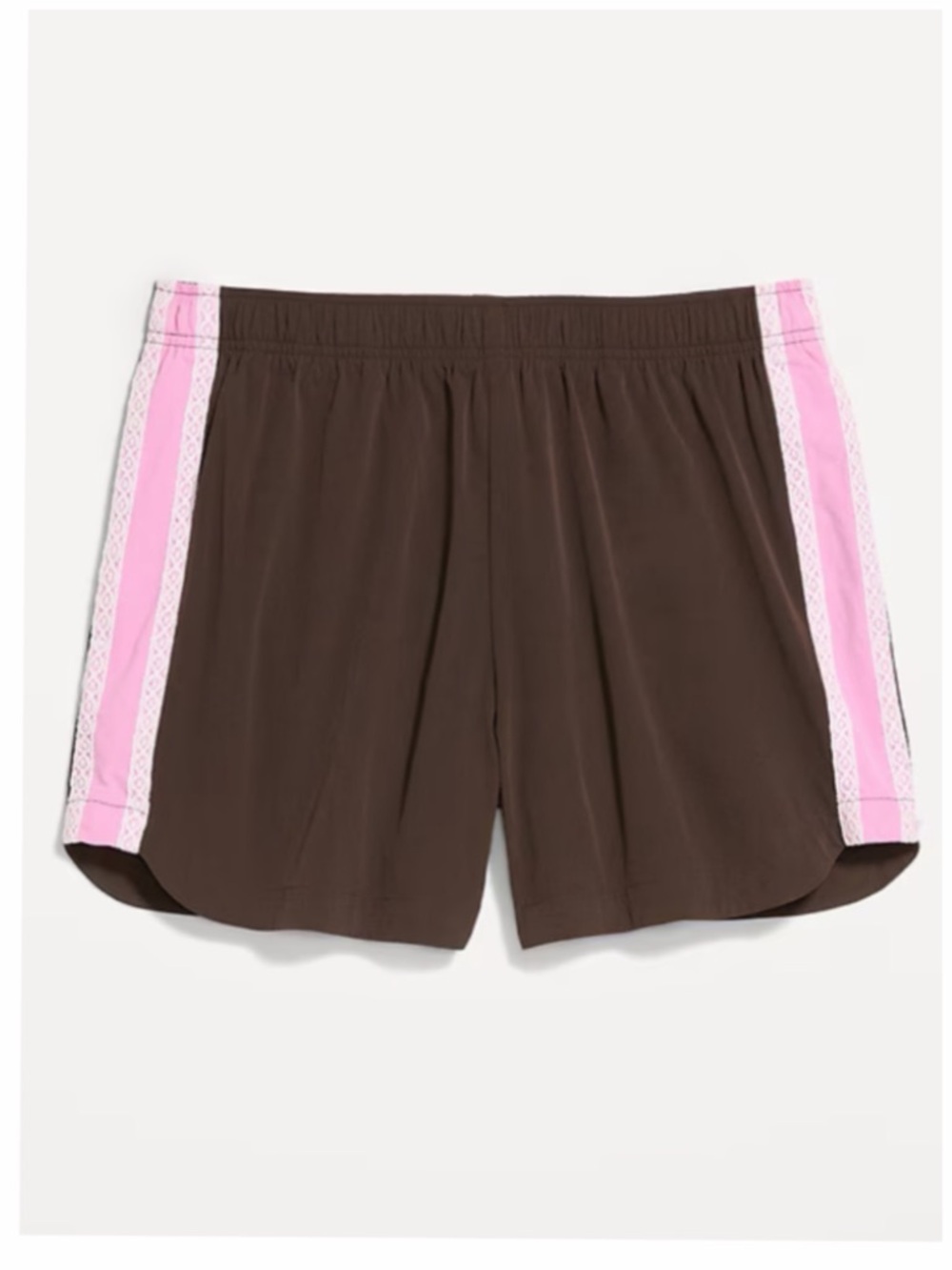 Old Navy High Waist Trek Tech Runnin Shorts - Brown and Pink
